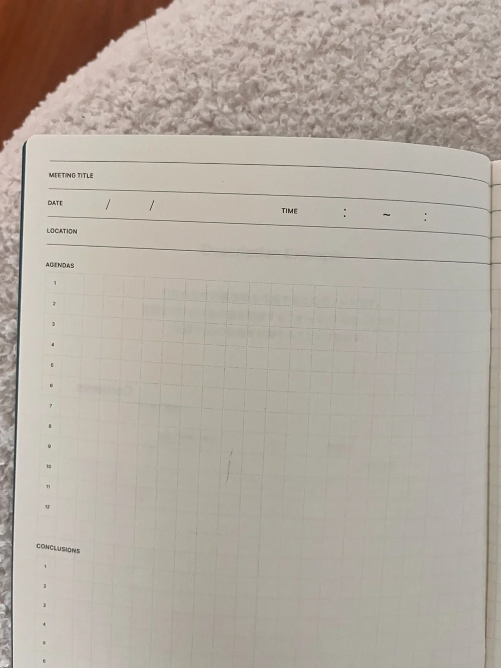 NWT🎉 LACONIC Navy Blue “Meeting” Agenda Planner Softcover